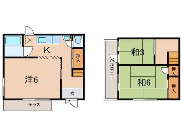 和坂１丁目戸建の物件間取画像